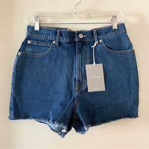 NWT Everlane The Way High High Rise Denim Shorts Indigo